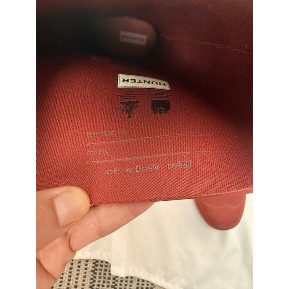 Hunter Original Tall Women's Rain Boots Matte Red Buckle US 5 EU 36 - Picture 3 of 8